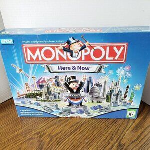 Monopoly Here & Now Edition America Has Voted Board Game COMPLETE Family Fun